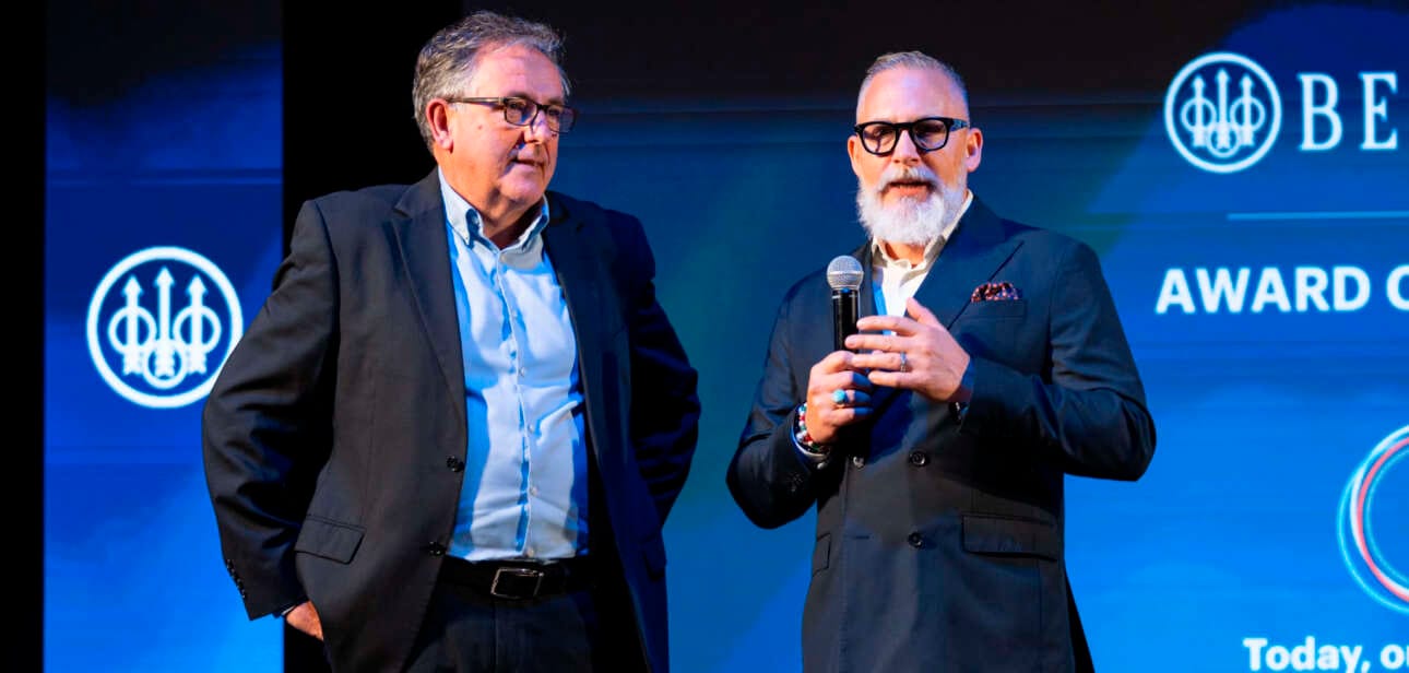 two men on stage
